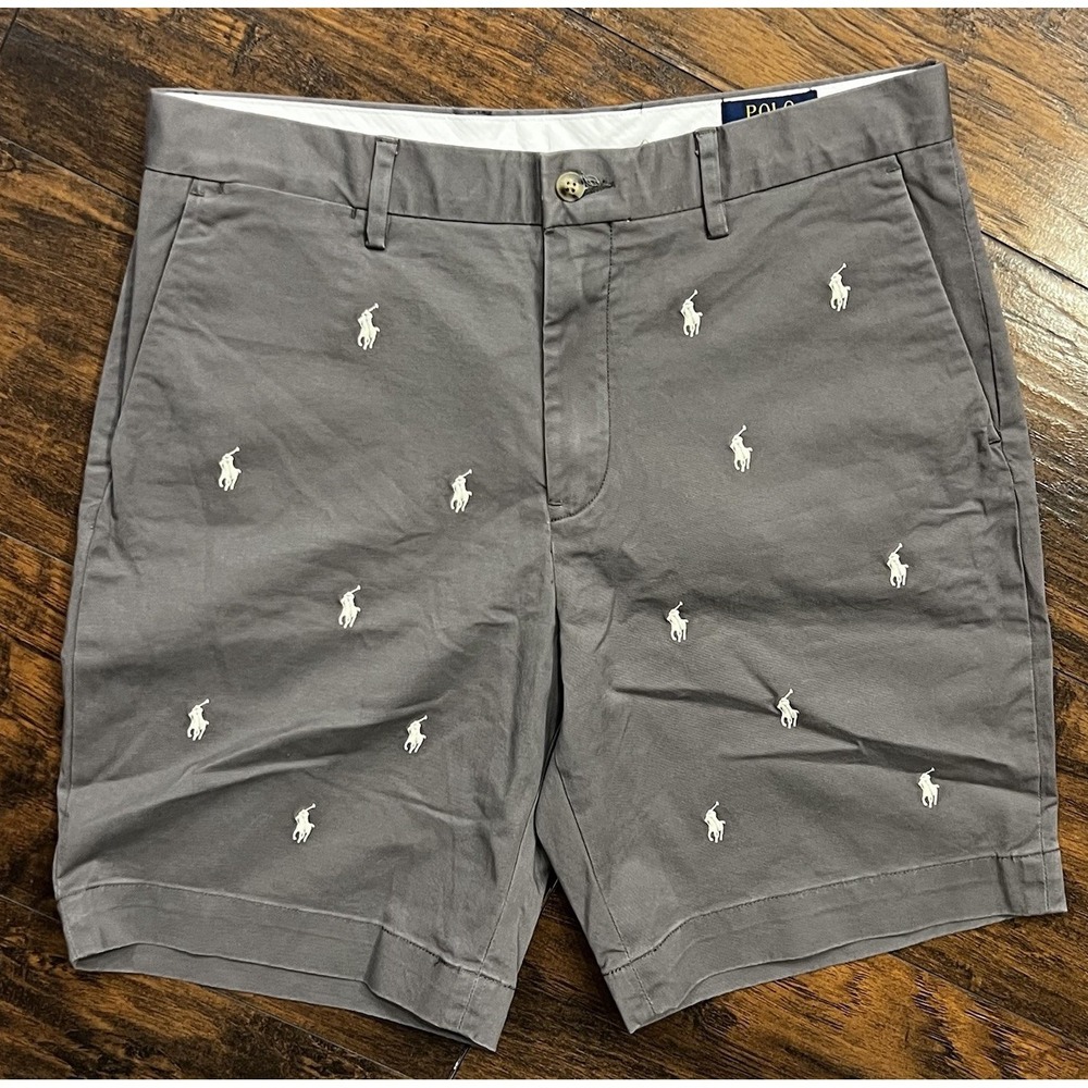 Polo Ralph Lauren All Over Pony Logo Classic Fit Newport Shorts Men's Size 31